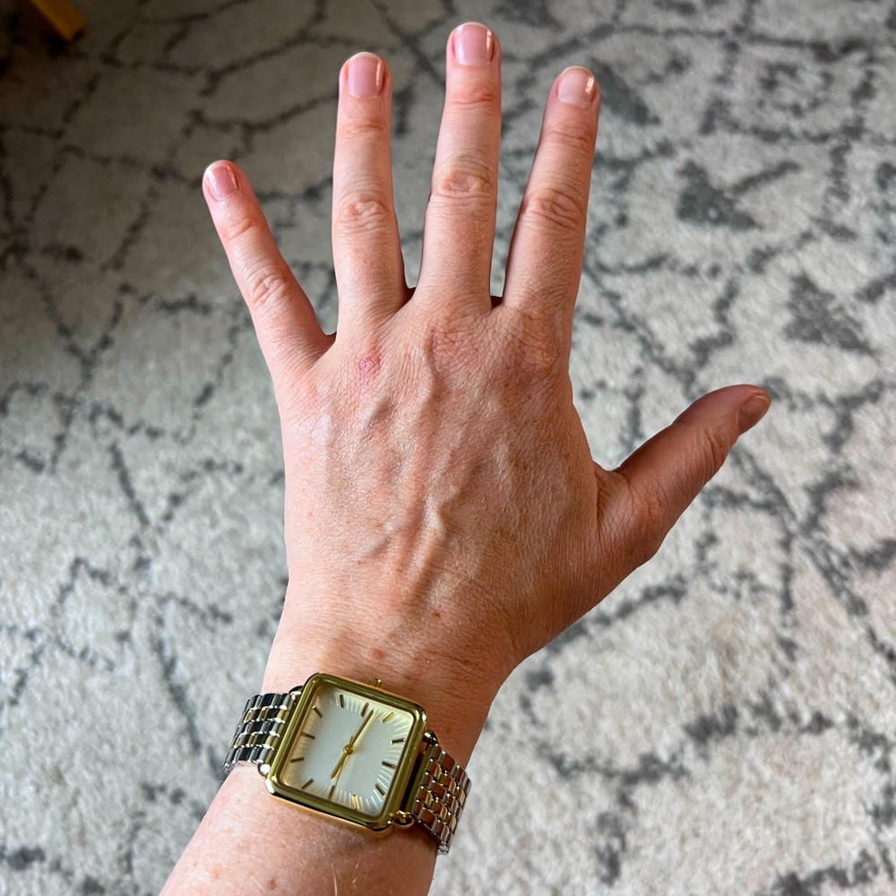 Duotone Metal Clasp Watch